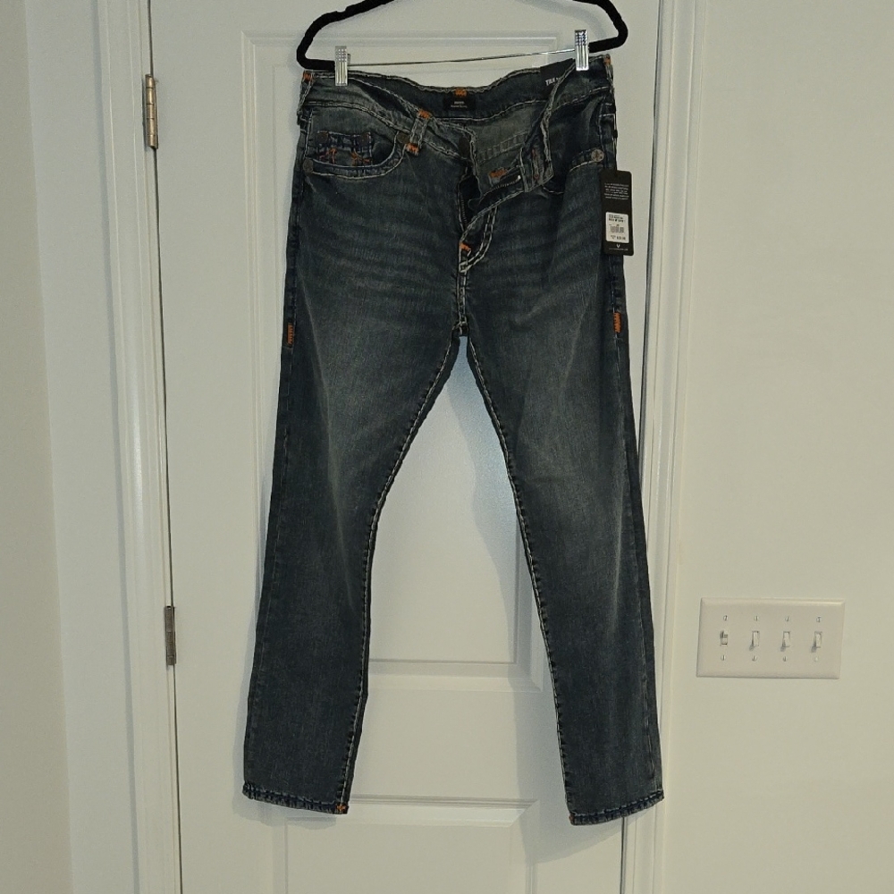 True Religion Men's Straight Jeans - Dark Blue